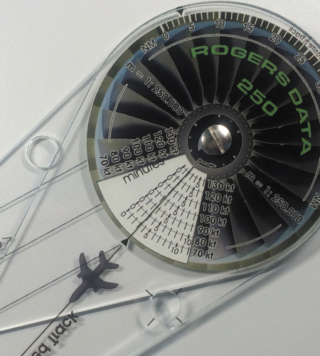 Rogers Data Navigationszirkel für Karten im Maßstab1:500 000