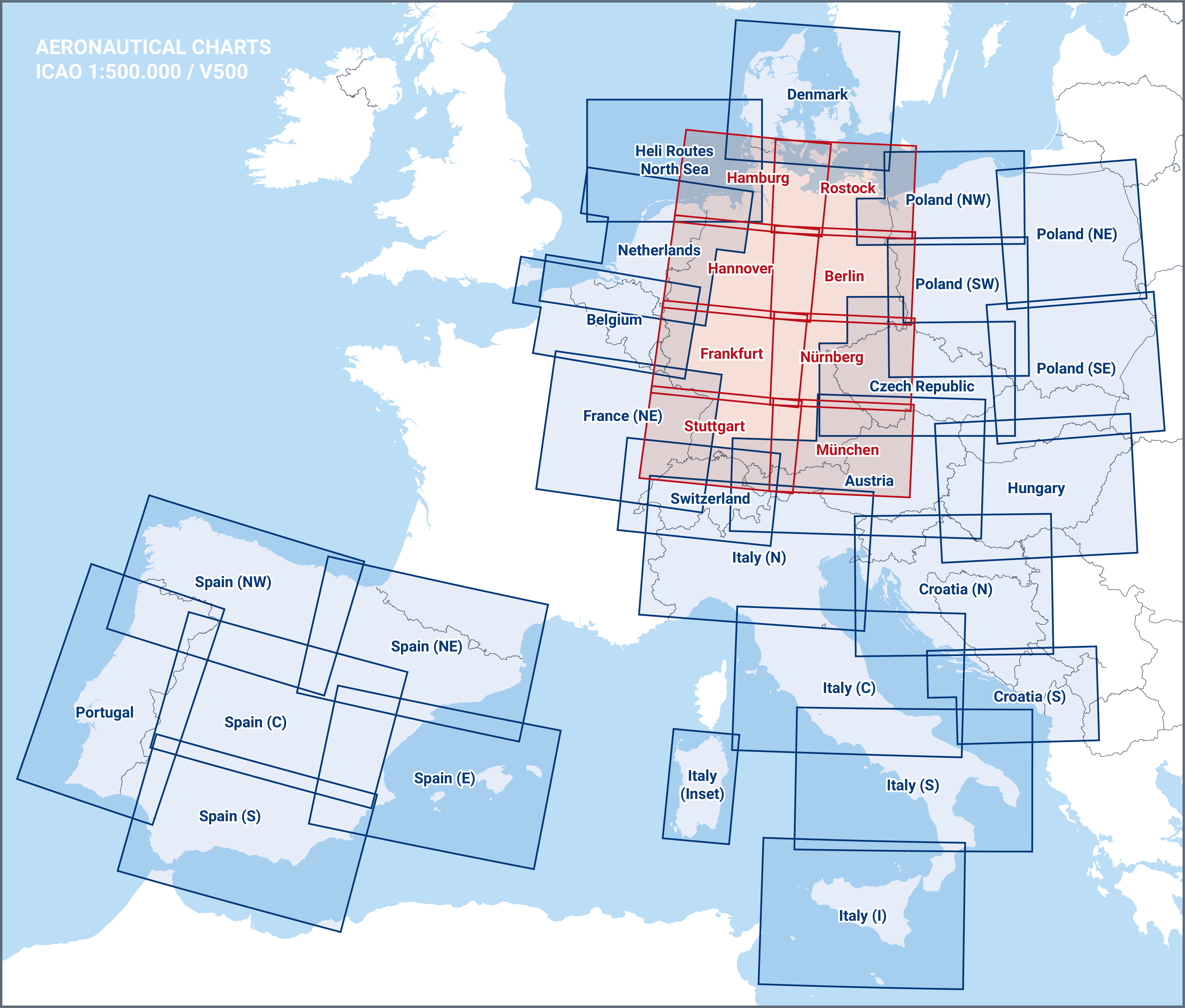 ICAO-Karte Stuttgart 2022 Papier