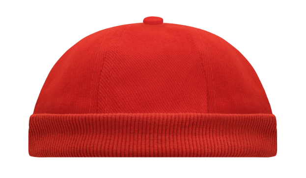 6 Panel Cap ohne Schild rot