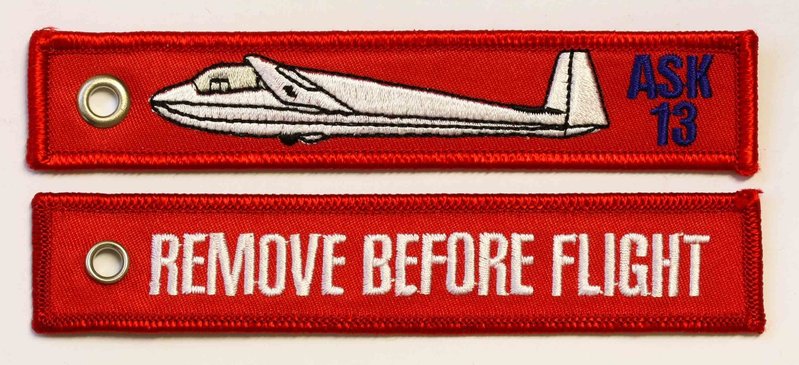 REMOVE BEFORE FLIGHT Schlüsselanhänger ASK 13