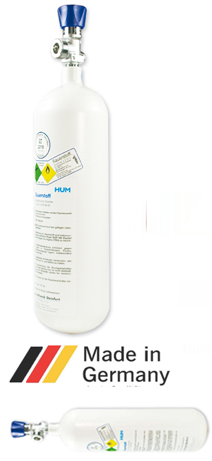 Sauerstoff-Flasche 2 Liter Höhenatemsauerstoff