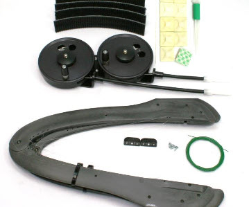 BWS Mückenputzer Basic Set (Handkurbel) oben angelenkt mit Flexi-Putzer