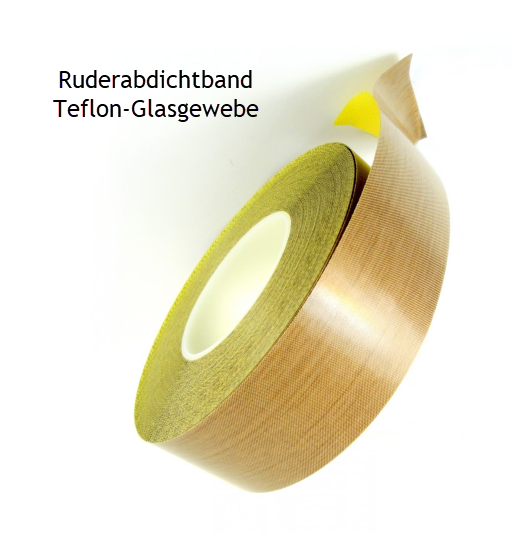 Ruderabdichtband (30mm breit) Teflon-Glas 33 Meterrolle