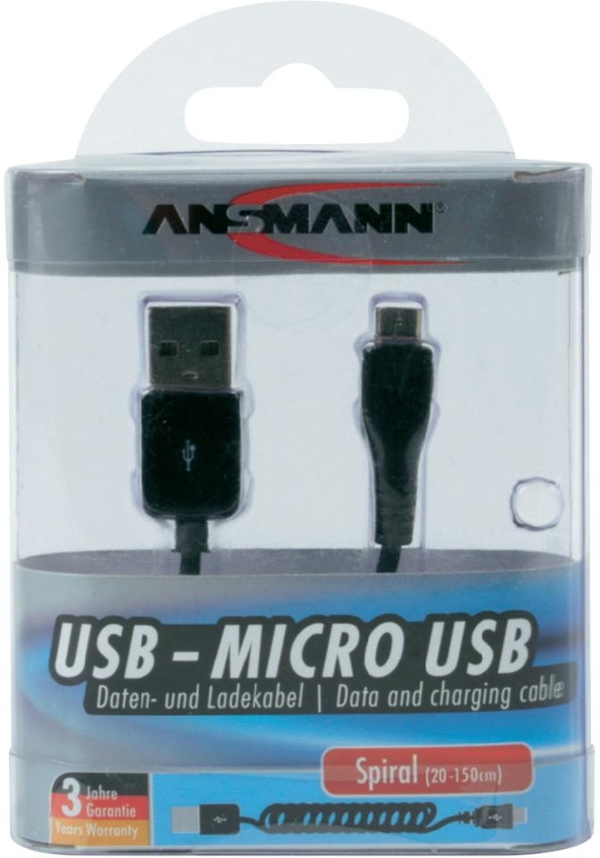 USB-Micro USB Spiralkabel